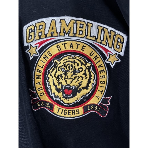 Vintage HBCU Grambling State University Jacket Tiger Cotton‎ Black 2XL Varsity - Picture 13 of 15